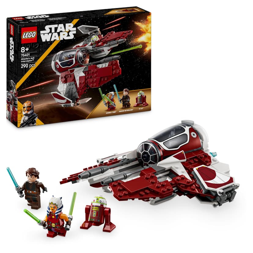 LEGO Star Wars 75401 Le Jedi Interceptor d’Ahsoka - Inclut Skywalker avec Sabres Laser et droïde R7-A7 - Jeu de Construction avec Chasseur à Construire pour garçons dès 8 Ans, Fans de The Clone Wars - 1
