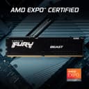 Kingston FURY Beast Black DDR5 32GB (2x16GB) 6000MT/s CL30 DIMM Desktop Gaming Memory Kit of 2 AMD EXPO and Intel XMP - KF560C30BBEK2-32 - 3