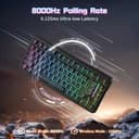ATTACK SHARK X82PRO HE 75% Wireless Rapid Trigger Gaming Keyboard, Hall Effect Magnetic Switch Keyboard with 0.01mm RT Adjustable Actuation, 8Khz Polling Rate, Hot-Swap, RGB, for PC Gamer (Black) - 3
