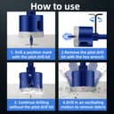 Diamond Hole Saw 110 mm with Centre Drill Hard Brazed Diamond Core Hole Drill Tile Drill Glass Drill for Tiles, Porcelain, Ceramic, Quartzite, Marble, Limestone - 7