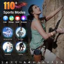 Ddidbi Militaire Montre Connectée Homme Femme avec Appel Bluetooth, 1.39" HD Smartwatch Motre Sport avec 110+ Modes Sportifs, Podometre Cardiofrequencemetre Sommeil, Etanche IP68 (Noir) - 3