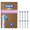 Oral-B Lot De 8 Brossettes De Rechange PRO Sensitive Clean, AUTHENTIQUES, Blanches, Brins Ultra Doux Pour Les Gencives Plus Saines, Embouts Pour Brosses A Dents Electriques Oral B Pro - 1