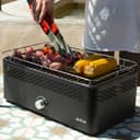 Aktive 63004 Portable Charcoal Barbecue, Rechargeable, Battery-Operated, Smokeless, Black, Rectangular, Drip Protection, Dimensions 45 x 28 x 19 cm, Includes Carry Bag, Patio, Balcony Grill - 2