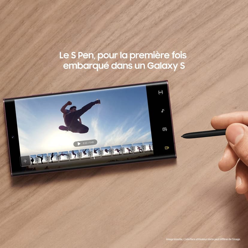 Samsung Galaxy S22 Ultra, Téléphone mobile 5G 256Go Noir, Carte SIM non incluse, smartphone Android, Version FR - 3