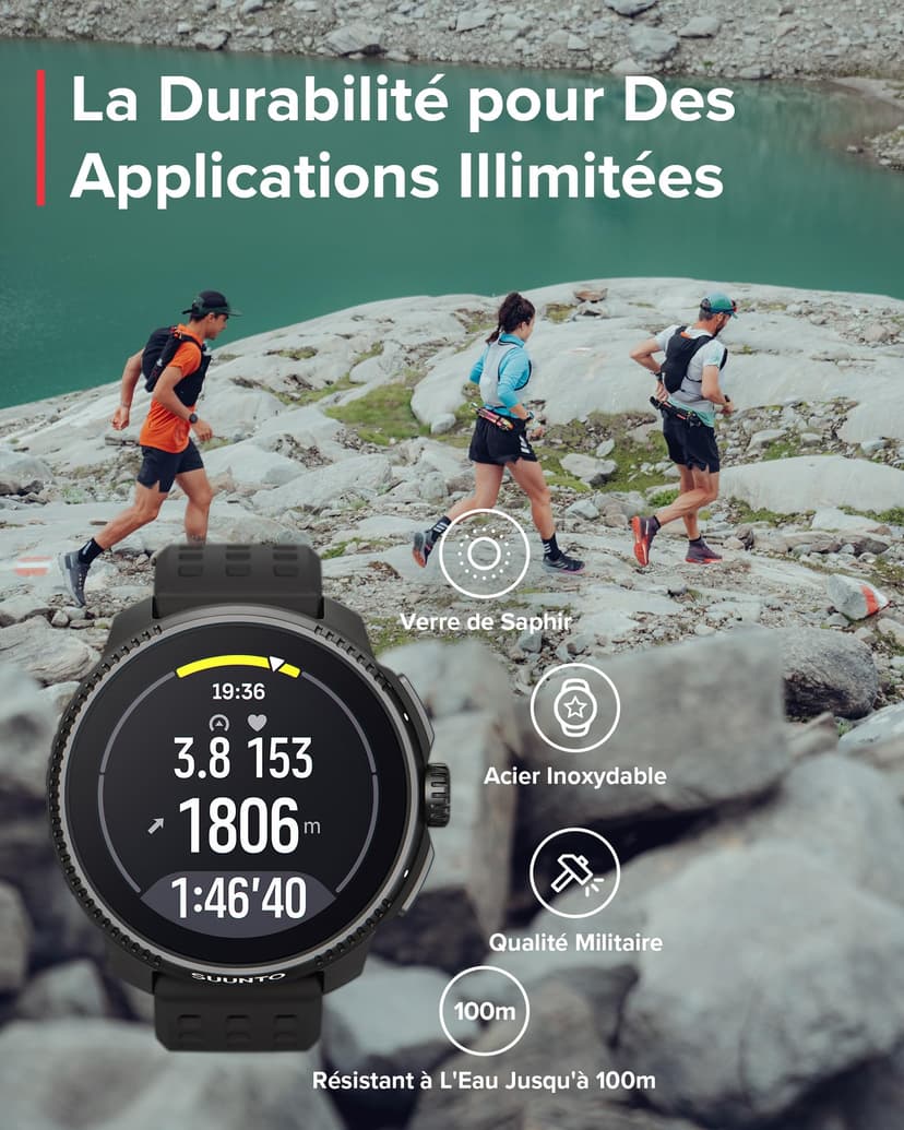 SUUNTO Race GPS Sports Watch, Smartwatch for Multisport Training Workout, AMOLED Touch screen & Digital Crown, Advanced Health & Recovery Supports, 26-Day Battery Life, Dual-GNSS, Offline Map, Black - 7