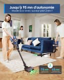 Tineco Pure One S50 Pro Aspirateur Balai sans Fil, Aspiration 200AW, Autonomie 95 Min, Brosse Anti-écheveaux, Tube Pliable à 180°, Eclairage LED Vert à 120°, Elimine Facilement Gros Débris - 8