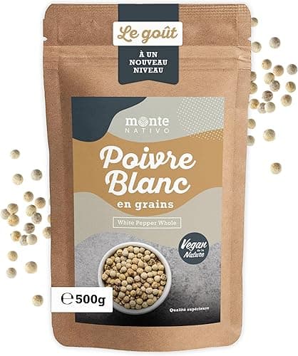 Poivre blanc en Grains Monte Nativo (500g) - Poivre blanc…