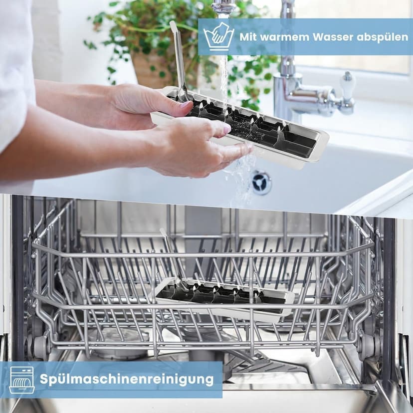 Ice Cube Tray, Stainless Steel, 18 Slots, Ice Cube Tray with Handle, Effortless Removal, Large Metal Ice Cube, Ice Cube Tray for Drinks, Whisky, Gin, Rum - 5