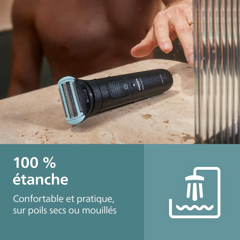 Philips Bodygroom série 7000 - tondeuse hommes avec tête flexible 2D, système de rasage Triple protection, têtes interchangeables, zones intimes, 100% étanche, autonomie 120 min, modèle BG7480/15 - 9