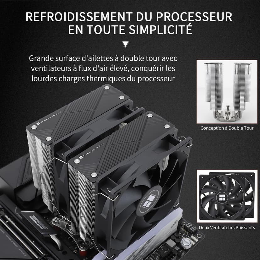 Thermalright Phantom Spirit 120 CPU Air Cooler, 7 Heatpipes CPU Cooler, Dual 120 mm TL-C12B V2 PWM Fan, AGHP 4.0 Technilogy, S-FDB Bearing, for AMD AM4 AM5/Intel 1700/1150/1151/1200/2011, PC Cooler - 2