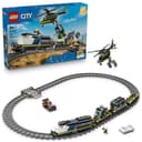 LEGO City Police Train Heist Toy - Remote Control Train Model Kit w/Circular Track, Helicopter, Rally Car & 6 Minifigures - STEM Birthday Gift for 7+ Year Old Boys - 60508 - 1