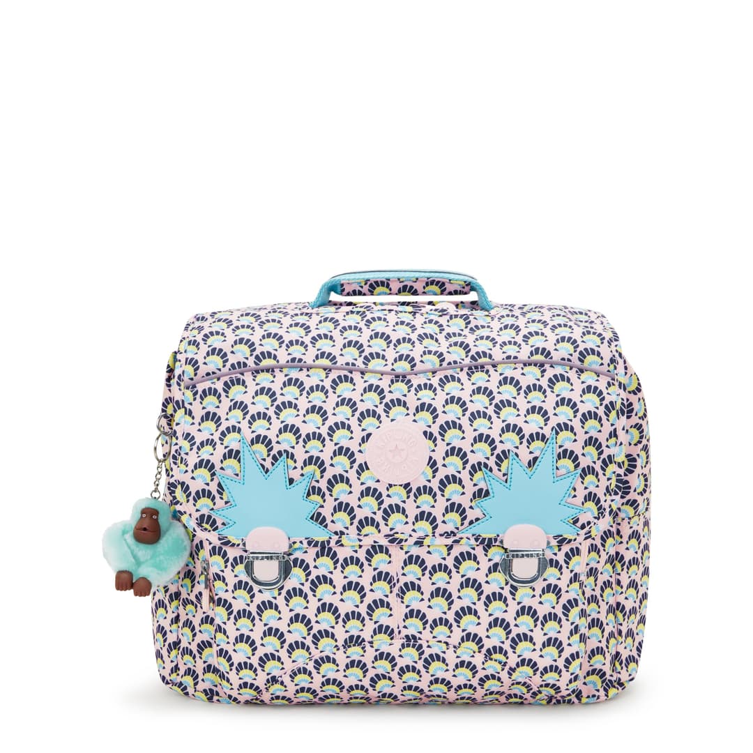 Kipling INIKO Sac à Dos Moyen, Geo Shell (Bleu)