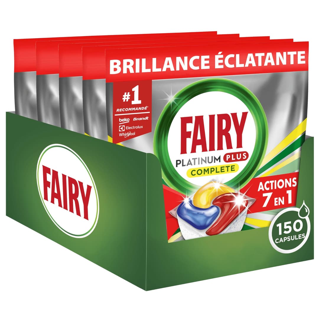 Fairy Platinum Plus Tablettes Lave-Vaisselle, 150 Tablett…