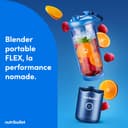 nutribullet Flex 590ml - Blender Portable pour Smoothies avec Couvercle à Bec, Mixeur Hachoir, Broie Glace et Fruits Surgelés, USB-C, Tasse sans BPA, Facile à Nettoyer, Bleu (NBP013BL) - 3