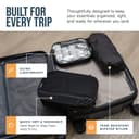 Toiletry Bag Kit Set: Hanging Travel Toiletry Bag + 311 TSA Cosmetic Liquid Bag + Ultralight Accessory Organizer Pouch, Black Ripstop, 3 Piece Toiletry Set - 2
