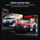 KOORUI G2721P 27 Inch Gaming Monitor,200Hz, IPS, QHD 1440P, 1ms, HDR 400, Adaptive Sync, VESA Mountable, HDMI/DP, Low Blue Light, 99% SRGB - 6