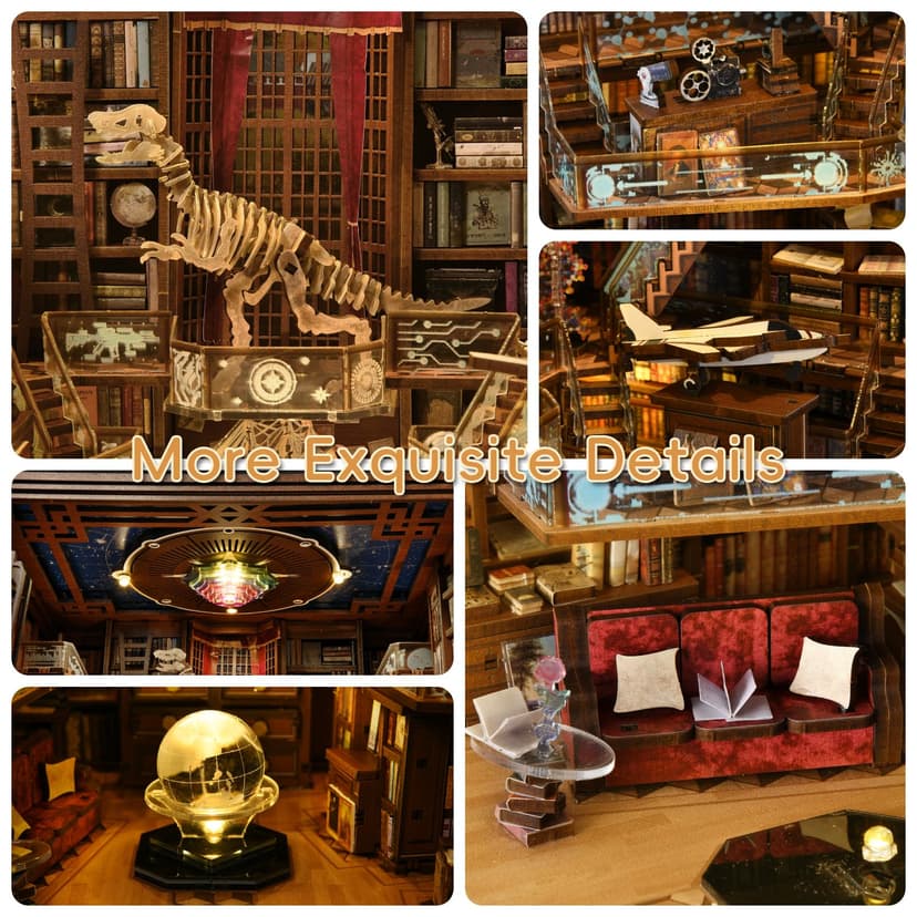 MiniCity Book Nook Kit, DIY Miniature Dollhouse Booknook Kit (Beyond Library Max) - 5