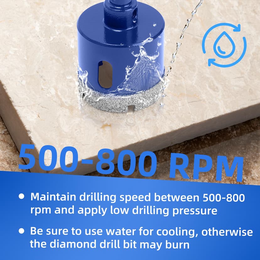 Diamond Hole Saw 110 mm with Centre Drill Hard Brazed Diamond Core Hole Drill Tile Drill Glass Drill for Tiles, Porcelain, Ceramic, Quartzite, Marble, Limestone - 5