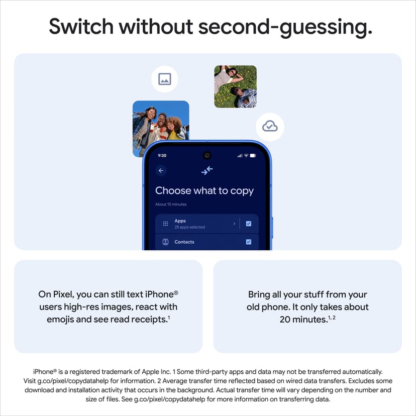 Google Pixel 10 - Unlocked Android Smartphone with Gemini, Advanced Triple Rear Camera, 24+ Hour Battery and 6.3" Actua Display - Indigo, 128GB - 8