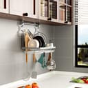 TQVAI ESYLIFE Stainless Steel Dish Rack Organizer with Drain Board, Silver by Esy-Life - 8