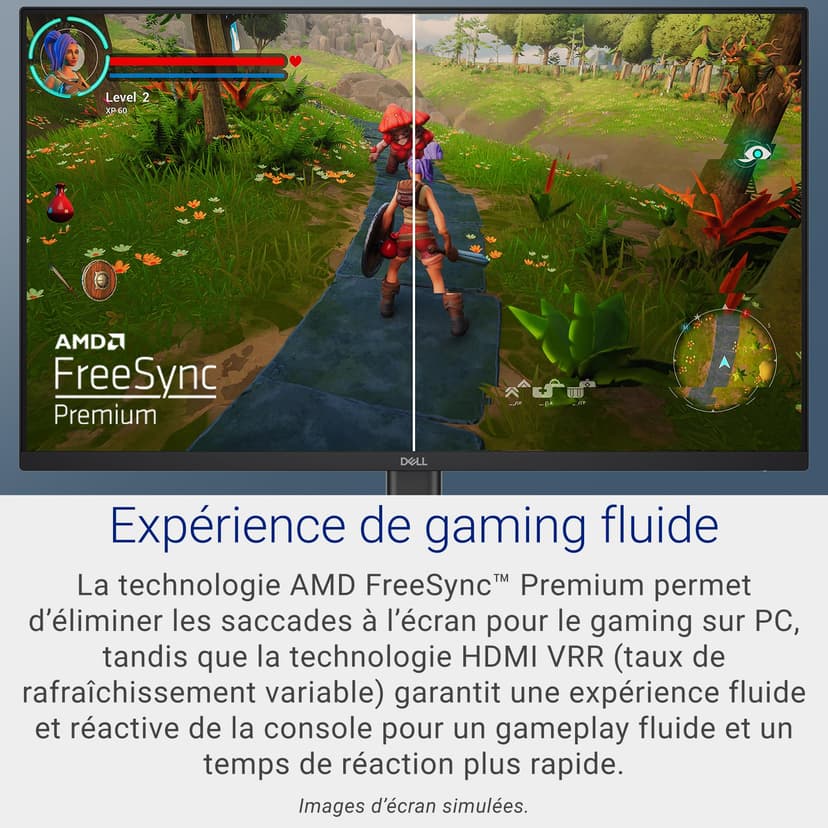 Dell 24 Gaming Monitor - SE2426HG, Full HD (1920x1080), 240Hz, Fast IPS, 0.5ms, AMD FreeSync Premium, 99% sRGB, HDR10, VESA (100x100mm), DisplayPort, 2 HDMI, 3 Year Warranty, Black - 4