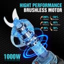 Sécateur Électrique Sans Fil 40 mm, Secateur Electrique avec Batterie 3000mAh, Lames Sharp SK5, Moteur Sans Balais, Écran LED, Sécateur sur Batterie pour Vigne, Olivier, Arbre Fruitier, Jardinage - 3