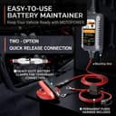 MOTOPOWER MP00205A 12V 800mA Fully Automatic Battery Charger/Maintainer for Cars, Motorcycles, ATVs, RVs, Powersports, Boat and More. Smart, Compact and Eco Friendly - 9