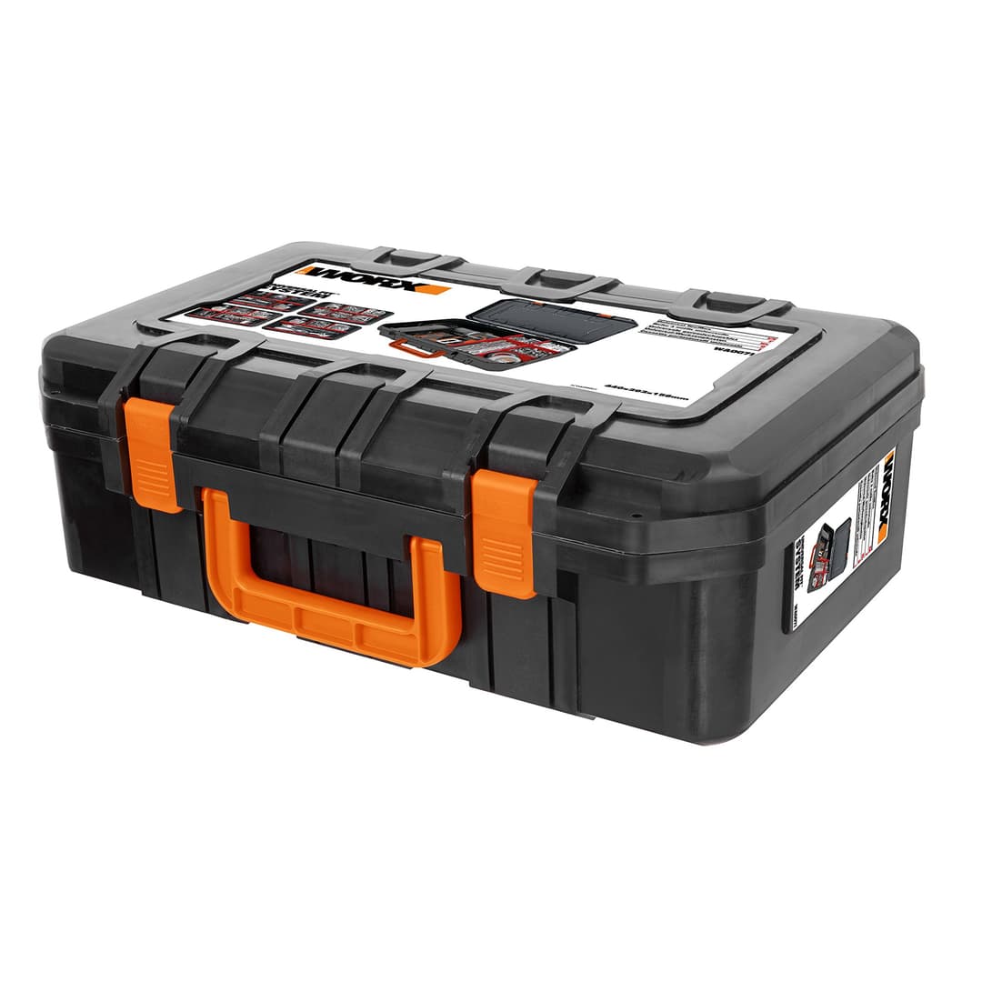 WORX WA0071 Tool Carry Case | Spacious Interior | Removable Dividers | Customisable Storage | Durable Construction | Compatible with WORX Tools & Accessories