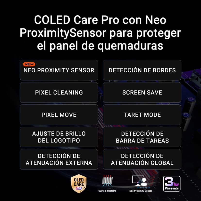 ASUS ROG Strix XG27UCDMG : 27" 4K QD-OLED 240Hz, 0.03ms, G-Sync, HDR 400 True Black, 99% DCI-P3, OLED Care Pro, Neo Sensor. - 4