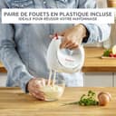 Moulinex Easymax, Batteur électrique, 200 W, 2 vitesses, 2 jeux de fouets inclus, Ergonomique, Compact, Blanc ABM11A30 - 4