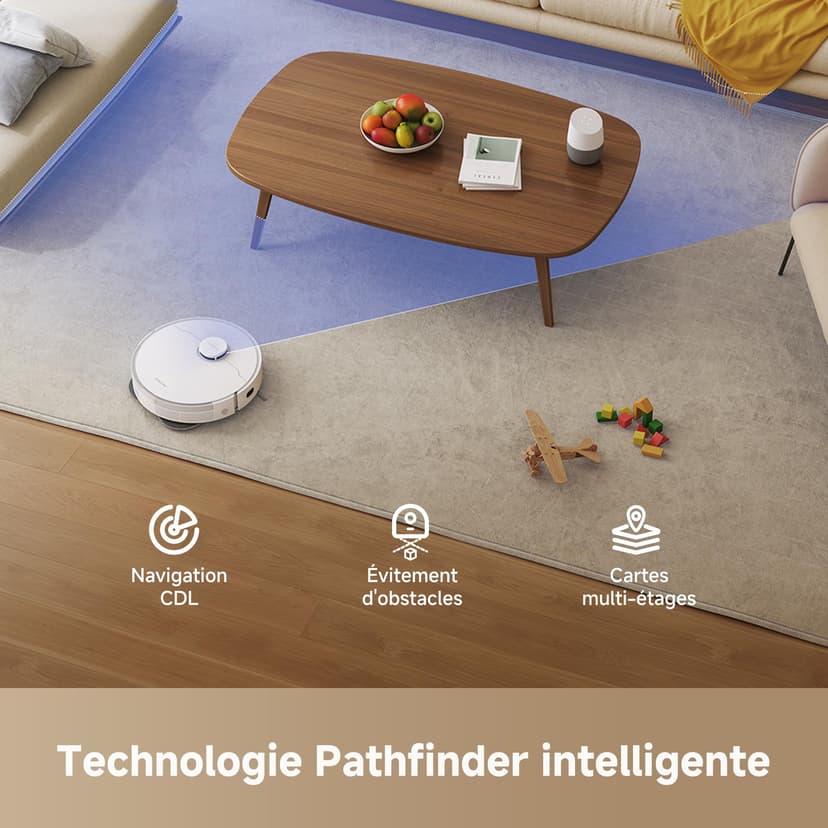 dreame L10s Pro Gen 3 Robot Vacuum Cleaner, 13,000 Pa, DuoScrub Floor Washing System, 7mm Automatic Lift Mop, Powerful Carpet/Carpet Cleaning, 5200mAh Battery - 8