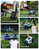 ANTHBOT Tondeuse Robot M5, 500 -700㎡，NetRTK + 4G, Double RTK+Vision IA, ACC Cartographie Automatique, Gestion Multi-zones, Programmation de la Tonte, 150㎡/h, 3-7CM Réglage de la Hauteur de Coupe - 8
