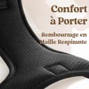 rabbitgoo Dog Harness Large Dog with Neck Release Buckle, No Pull Harness with Front Back Clips, Adjustable Soft Padded with Easy Control Handle, Reflective No-choke Pet Walking Vest, Black, L - 8