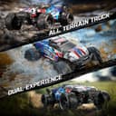 Womaqu Voiture Télécommandée Adulte 1:18 RC Car 4x4 40 km/h Débutant, Voiture Radiocommandée Tout Terrain Compacte avec Transmission Métallique et 2 Batteries, Modèle RC Extérieur - 6