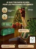 Artificial Christmas Tree 180 cm [Premium] - Lifelike Christmas Tree with Sturdy Top | Nordmann Fir Made from 100% Injection Moulded Needles Including FSC Certified Christmas Tree Wooden Stand & - 2