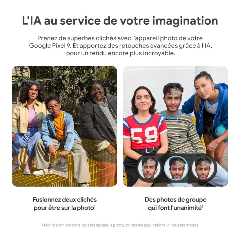 Google Pixel 9 with 45W USB-C Charger - Android Smartphone with Gemini without SIM Lock, Extended Camera Function, 24 Hours Battery Life and A 6.3 Inch Actua Display - Obsidian, 128GB - 8