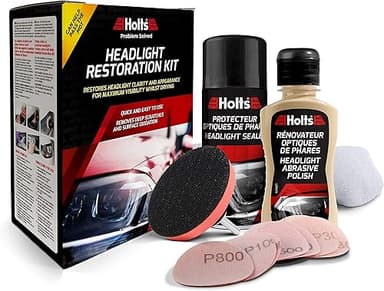 Holts Kit Rénovateur d’Optiques de Phares – Élimine Rayur…