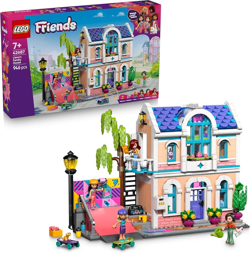 LEGO Friends La Maison de Famille de Liann - Jeu de Construction - Set Miniature - Jardin, 4 Mini-Poupées, Figurines d'Axolotl & Gecko - Accessoires - Cadeau d'anniversaire pour Fille dès 7 Ans 42687 - 1