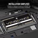 CORSAIR Vengeance SODIMM DDR5 RAM 32Go (1x32Go) Jusqu'à 4800MHz CL40-40-40-77 1.10V Intel XMP 3.0 Mémoire des Ordinateurs Portables – Noir (CMSX32GX5M1A4800C40) - 5