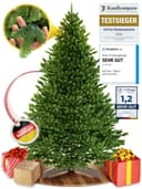 Artificial Christmas Tree 180 cm [Premium] - Lifelike Christmas Tree with Sturdy Top | Nordmann Fir Made from 100% Injection Moulded Needles Including FSC Certified Christmas Tree Wooden Stand & - 1