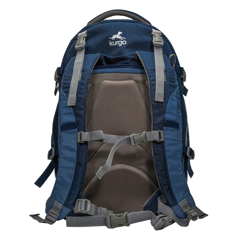 Kurgo G-Train Dog Carrier Backpack - Comfortable Travel Bag for Pets Up to 11 kg - Waterproof Bottom - Multi-Compartment Pack - Dog Hiking Gear - Rugged Adventure Backpack - Navy Blue - 8
