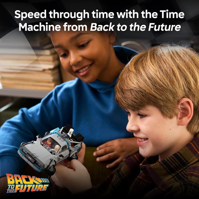 LEGO Speed Champions Time Machine from Back to the Future Toy - Car Model Kit w/Doc Brown & Marty McFly Minifigures - Gift for 9+ Year Old Boys, Girls & Movie Fans - 77256 - 2