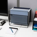 Mind Reader, portadocumenti da appendere, organizer da scrivania, per riporre oggetti, ufficio, rete metallica, 13" L x 9,75" L x 10,25" H, nero - 6