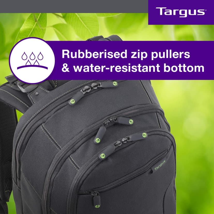 Targus 15.6" Spruce EcoSmart Checkpoint Friendly Backpack, Made From Recycled Bottles, Durable, TSA Friendly, 27L (TBB013US) - 2