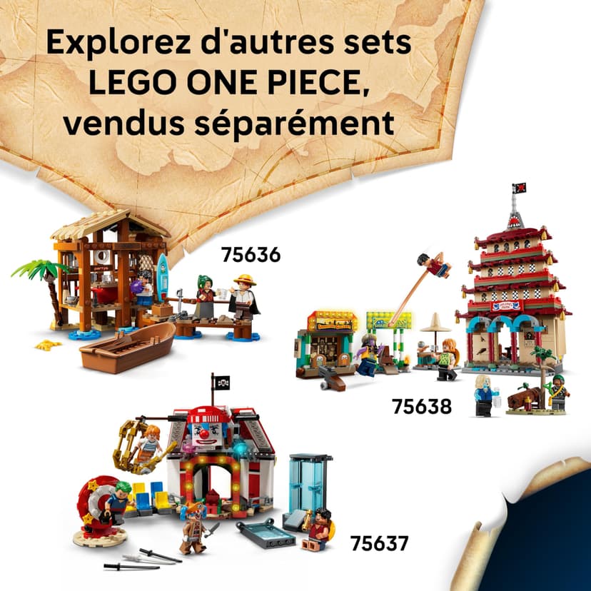 LEGO ONE PIECE The Going Merry Pirate Ship Toy - Play & Display Boat Model with 5 Minifigures incl. Luffy, Zoro & Nami - Anime Gift for 10+ Year Old Boys, Girls & Fans - 75639 - 7