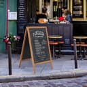 Display Sales Outdoor Chalkboard 54×95 cm | Weatherproof Wooden A-Board | Magnetic Pavement Sign with Beech Frame | Double-Sided A Frame Sign Board for Cafes, Shops, Bars and Restaurants - 7