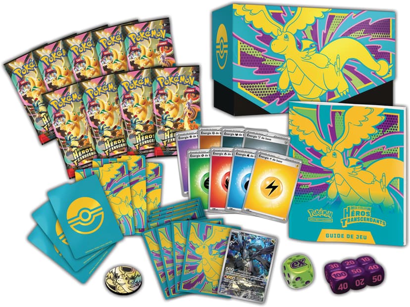 Pokémon : Coffret Dresseur d’élite Méga-Évolution – Héros Transcendants (1 Carte Promo entièrement illustrée, 9 boosters et des Accessoires de Jeu Premium) - 3