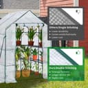 JUNGLE STONE Walk In Greenhouse With 10 Shelves, Reinforced PE Plastic Cover With Sturdy Steel Frame, Greenhouse/Plant Nursery for Gardens, Patios or Spaces Size, Easy to Assemble - 3