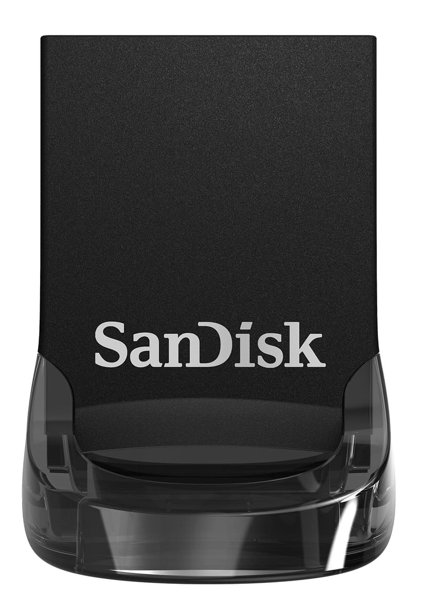 SanDisk Ultra Fit 128 Go Flash Drive, (Clé USB 3.2, Idéale pour ordinateurs portables et consoles, des vitesses allant jusqu'à 400 Mo/s, logiciel de récupération des données RescuePRO Deluxe) Noir - 1