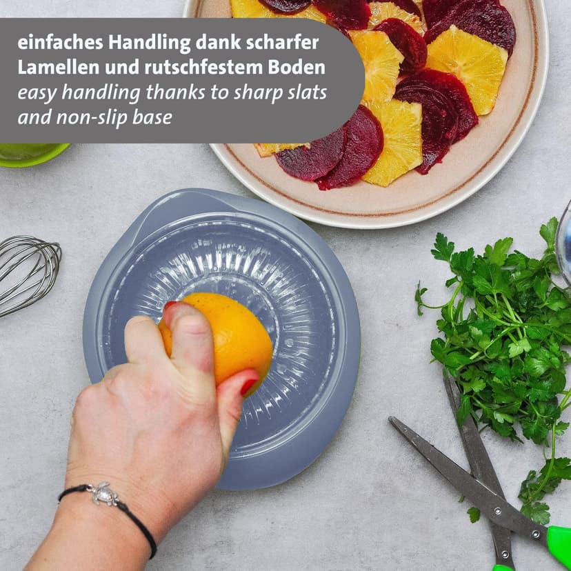 Westmark Citrus Juice Press with Container, Diameter: 18.7 cm, Capacity: 0.5 litres, Plastic, Limetta, Blue, 3091227B - 4